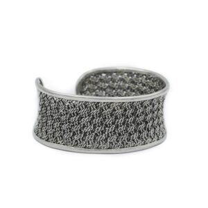 Wide Braided Sterling Silver Cuff