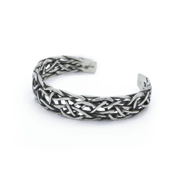 Handmade Braided Silver Bracelet