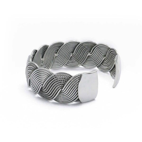 Braided Silver Bangle