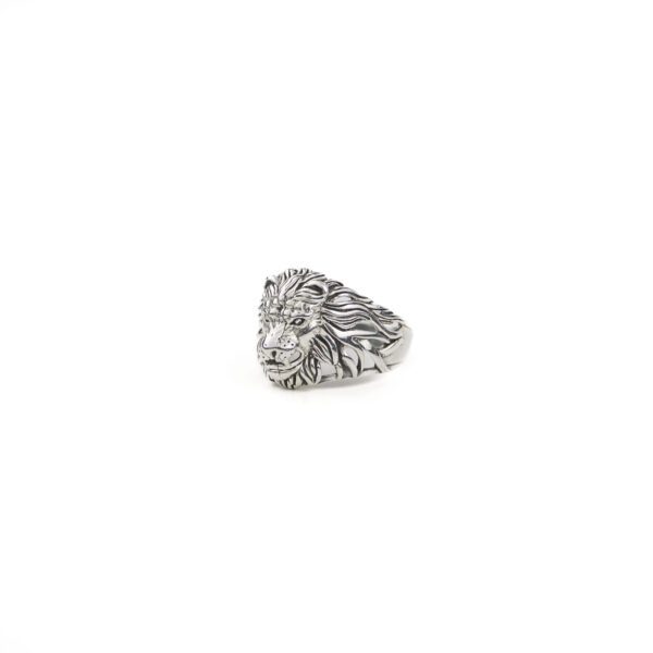 Lion Head Sterling Silver Men's Ring