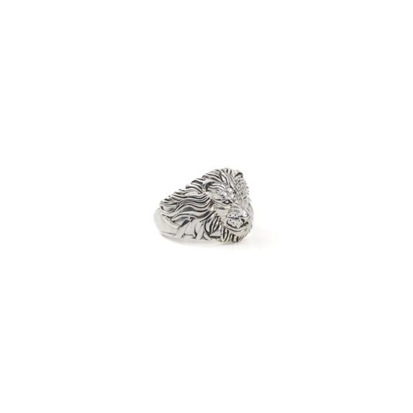 Lion Head Sterling Silver Men's Ring