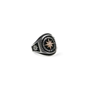 Compass Silver Men's Ring