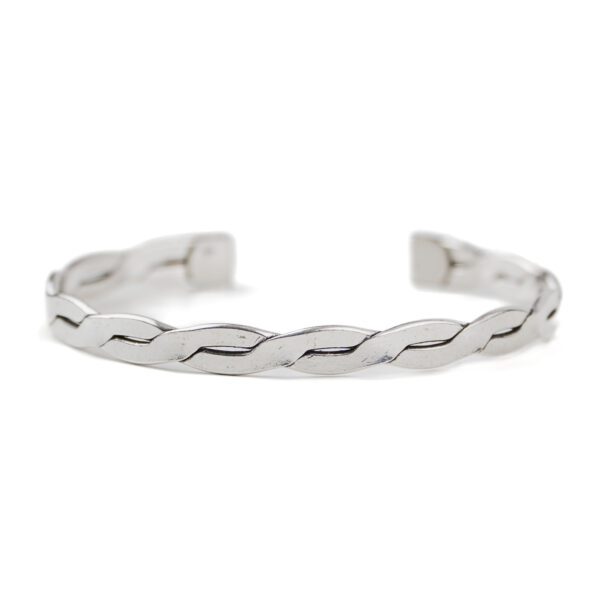 Braided Sterling Silver Cuff Bangle