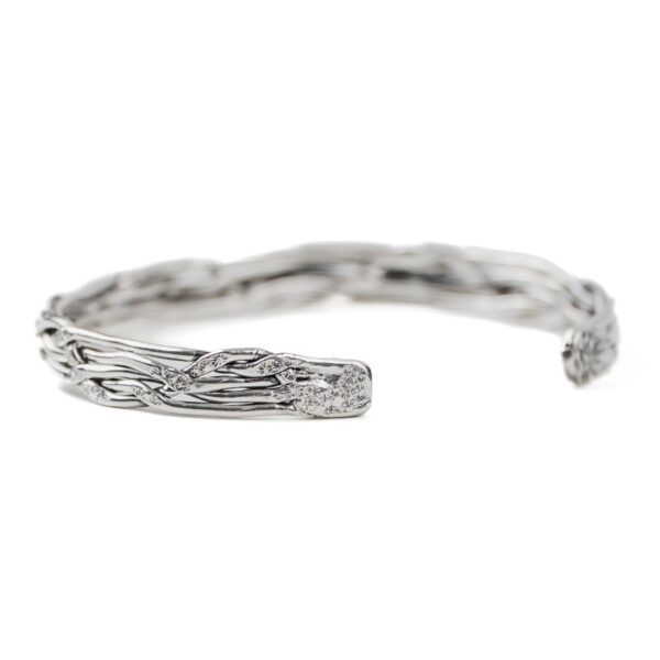 Hammered Wire Silver Bangle