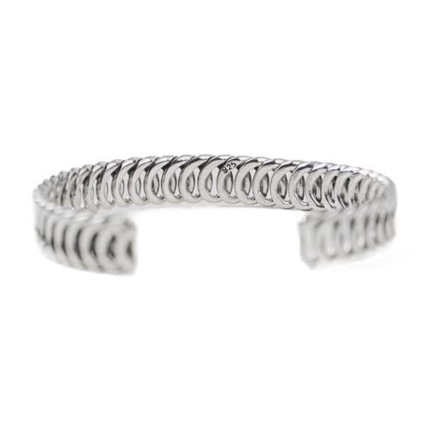 Dragon Scales Snake Skin Braided 925 Sterling Silver Cuff Bangle