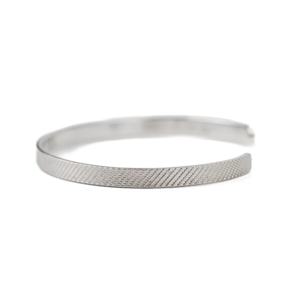 Wire Pattern Sterling Silver Bangle Cuff