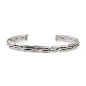 Patterned Sterling Silver Cuff Bangle
