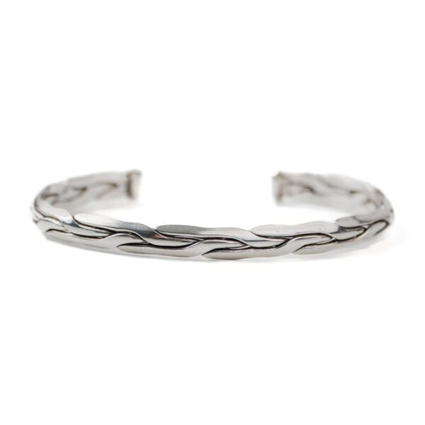 Patterned Sterling Silver Cuff Bangle