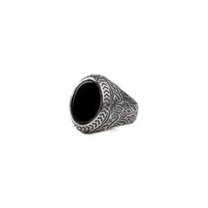 Oval Onyx Stone Vintage Ring for Men