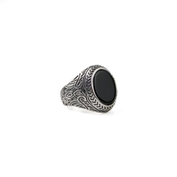 Oval Onyx Stone Vintage Ring for Men