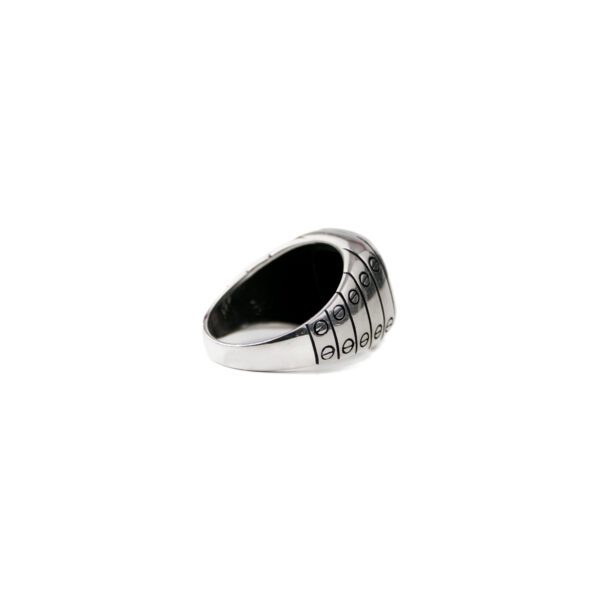 Onyx Square Stone Silver Men's Ring