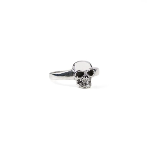 Skull Minimal Design Silver Ring for Men