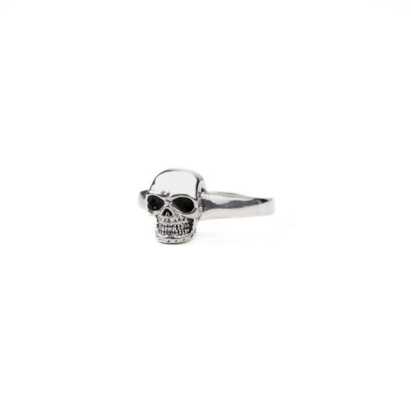 Skull Minimal Design Silver Ring for Men