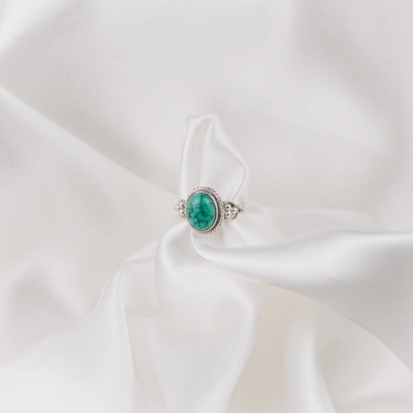 Turquoise Sterling Silver 925 Women's Minimal Ring