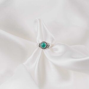 Turquoise Sterling Silver 925 Women's Minimal Ring