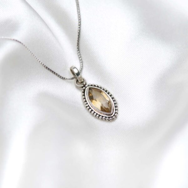 Citrine Silver Pendant