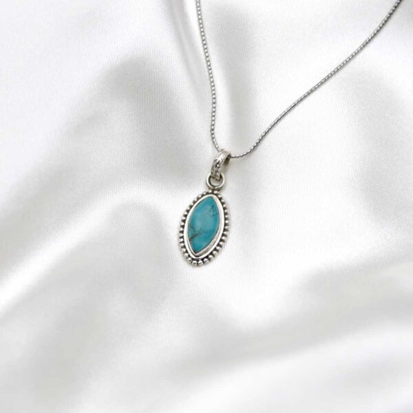 Turquoise Silver Pendant - Image 2