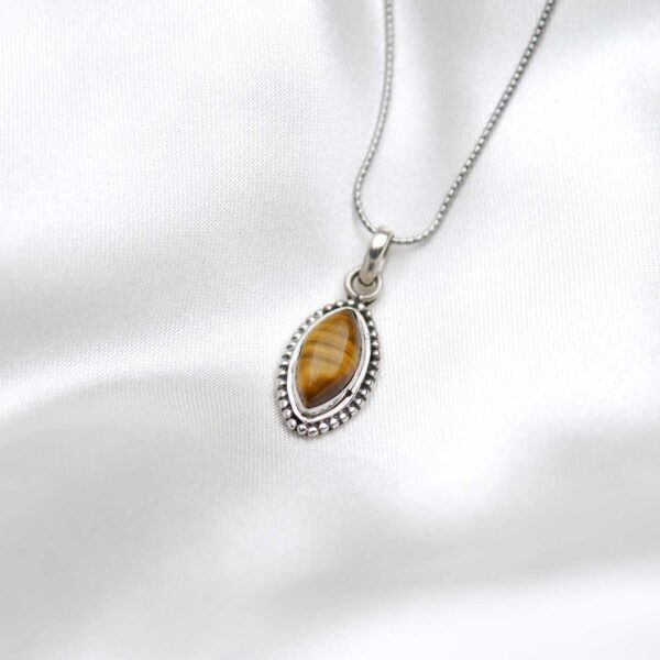 Tiger's Eye Silver Pendant