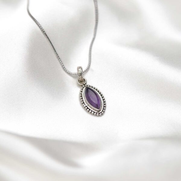 Amethyst Silver Pendant