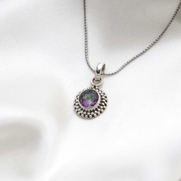 Mystic Topaz Silver Pendant