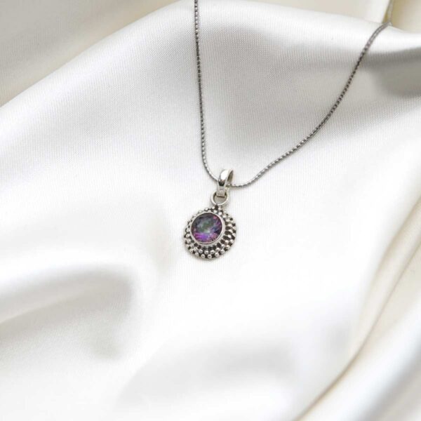 Mystic Topaz Silver Pendant - Image 2