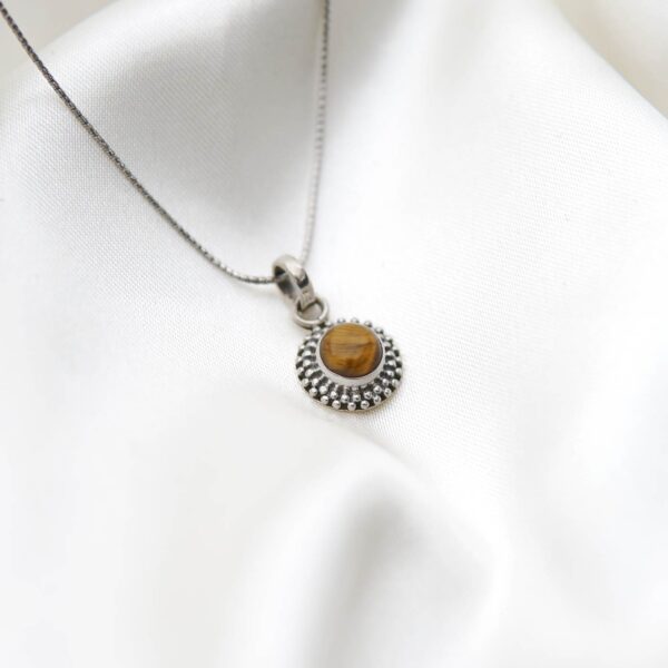 Tiger's Eye Silver Pendant - Image 3