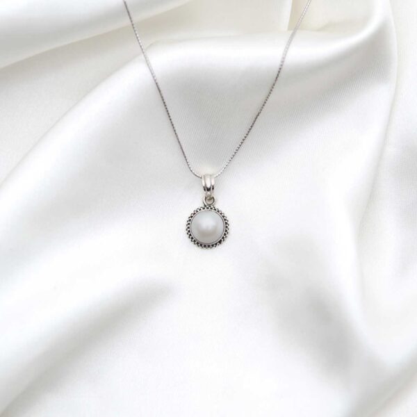 Pearl Silver Pendant - Image 2