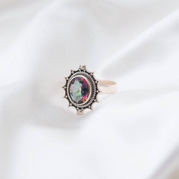 Mystic Topaz Silver Ring - Image 3