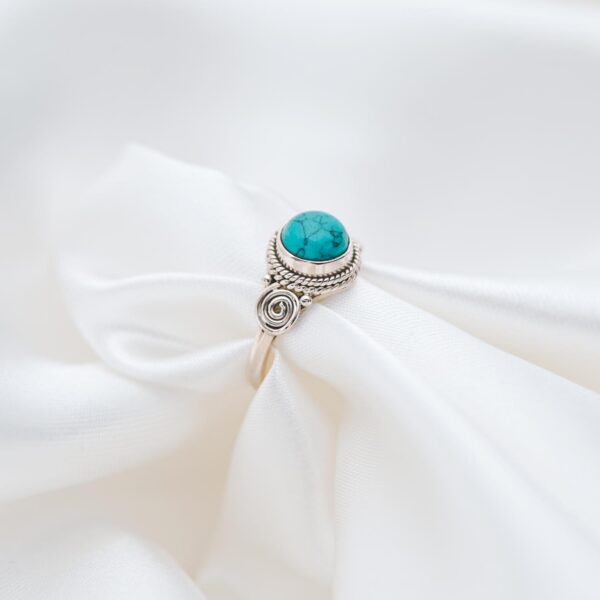 Turquoise Silver Ring - Image 2