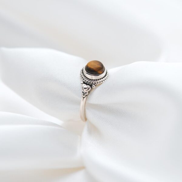 Tiger's Eye Silver Ring - Image 2