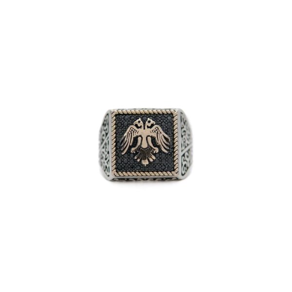 Double Headed Eagle 925 Sterling Silver Men's Ring