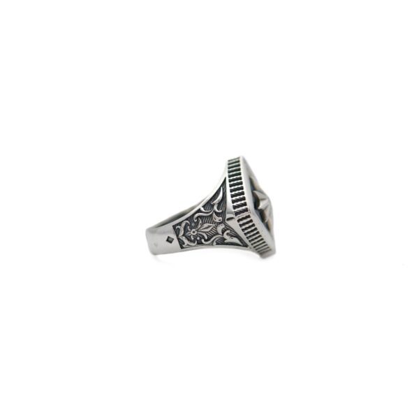 Compass 925 Sterling Silver Men's Ring