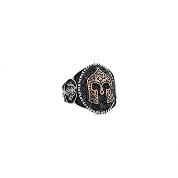 Spartan Hoplite Helmet Sterling Silver 925 Men's Ring