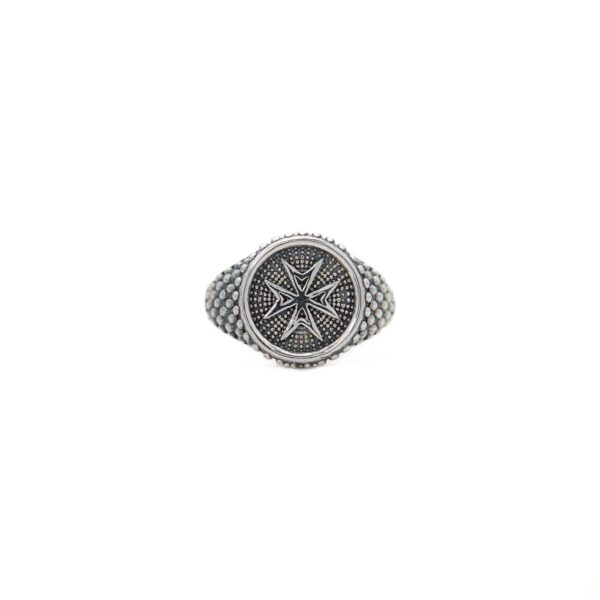 Maltese Cross 925 Sterling Silver Men's Ring Crusaders Knights