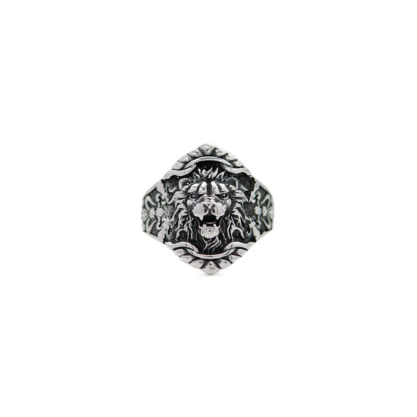 Lion Head Silver Ring