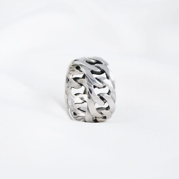 Large Cuban Link Silver Ring