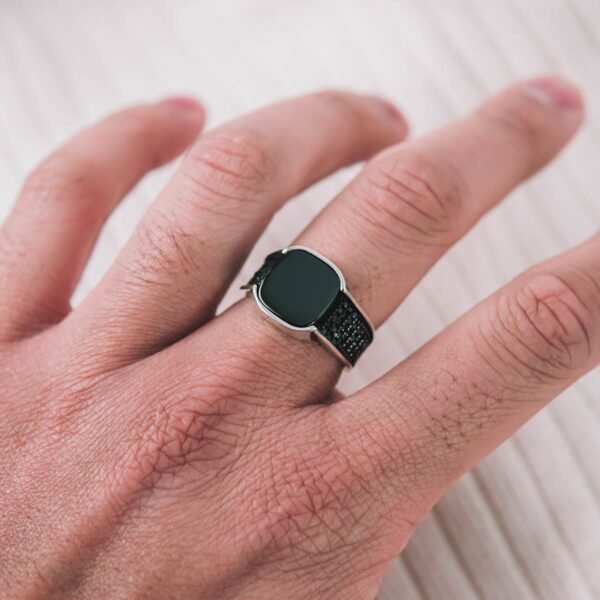 Onyx Stone Sterling Silver Ring