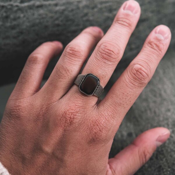 Onyx Sterling Silver Ring