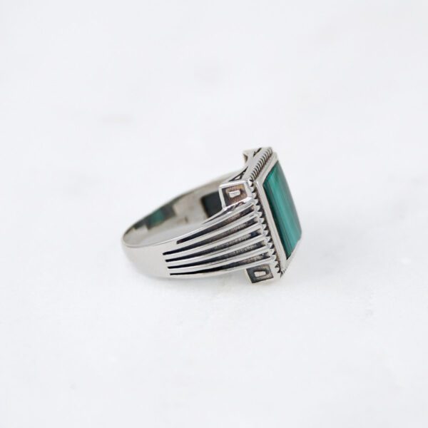 Malachite Silver Ring - Image 2