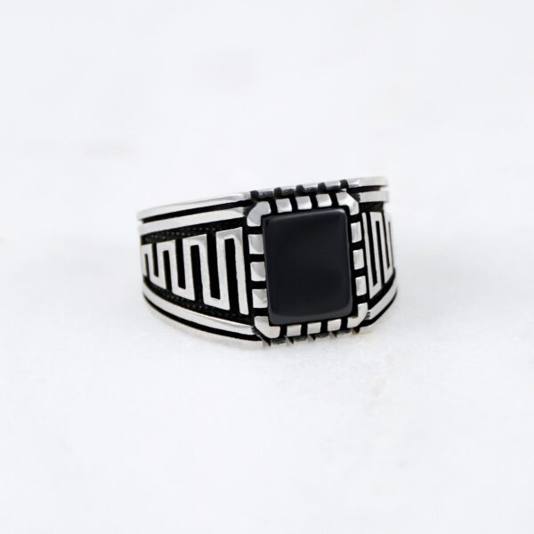 Onyx Stone Silver Ring