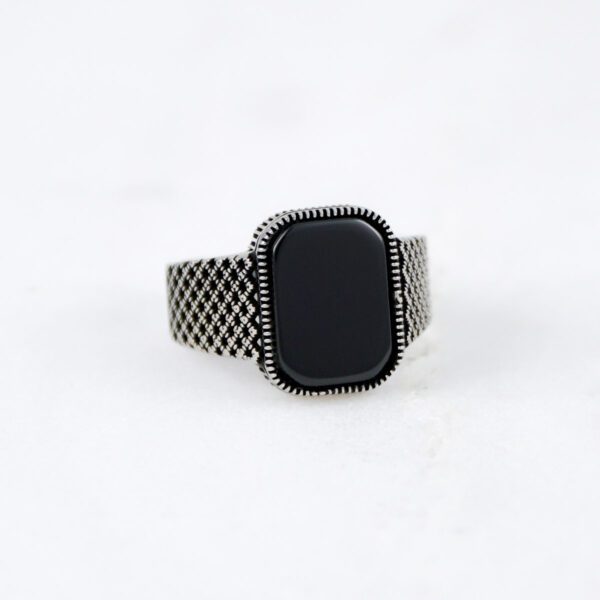 Onyx Sterling Silver Ring - Image 2