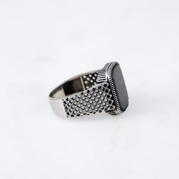 Onyx Sterling Silver Ring - Image 3