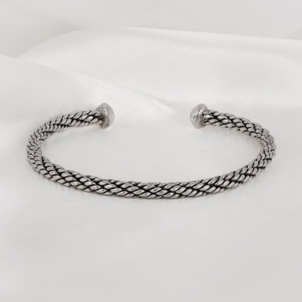 Handmade Twisted Rope Sterling Silver Cuff