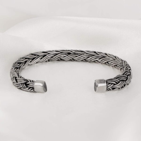 Woven Handcrafted Sterling Silver Cuff - Image 3