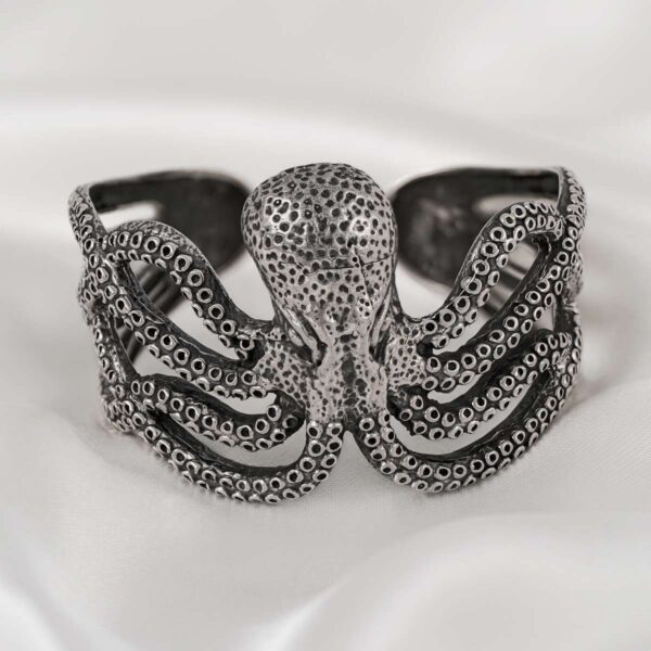 Octopus Handmade Sterling Silver Cuff - Image 2