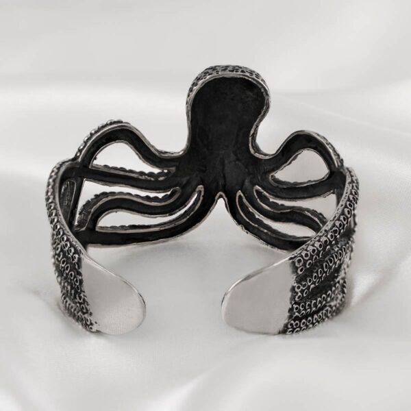 Octopus Handmade Sterling Silver Cuff - Image 4