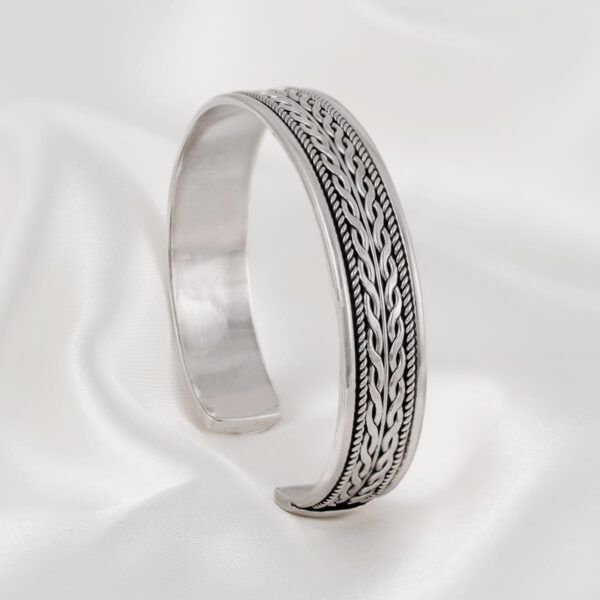 Handmade Braided Sterling Silver Bangle