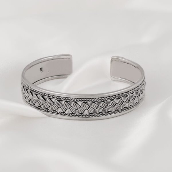 Braided Sterling Silver Bangle - Image 3