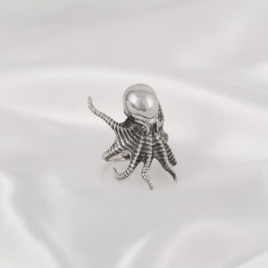 Octopus Sterling Silver 925 Ring Kraken Handmade Tentacles Ocean Pirates Handcrafted