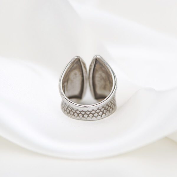 Tribal Snakeskin Adjustable 925 Silver Women's Ethnic Ring